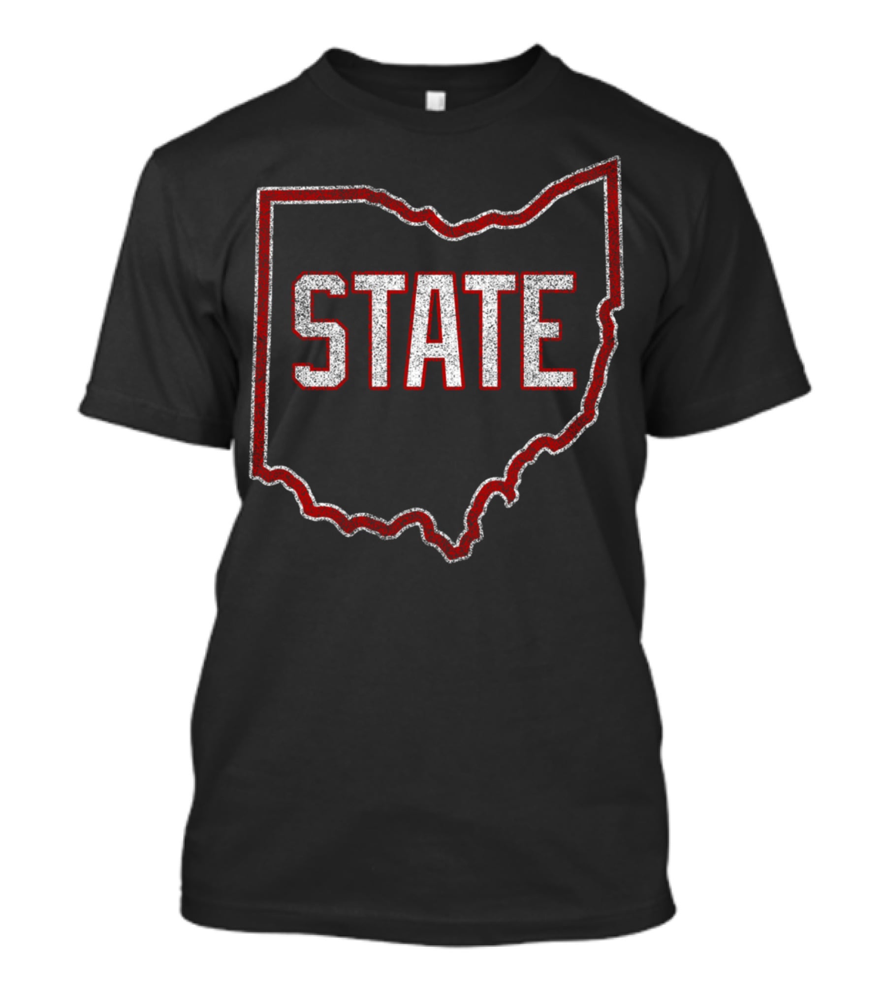 State Outline Distressed Ohio Sports Fan T-Shirt