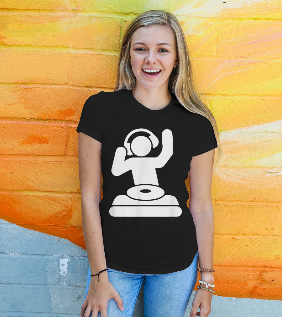 Dj Vinyl Turntable Music Mixer Headphones T-Shirt
