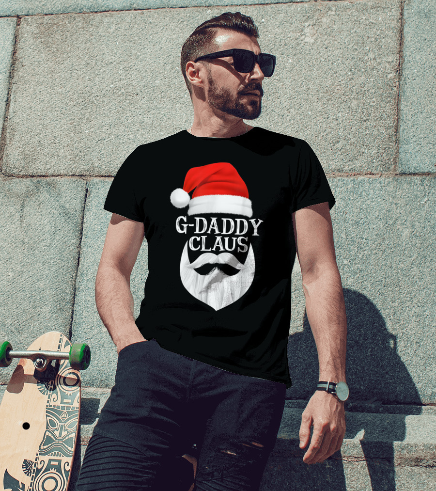 G-Daddy Claus Christmas Beard Santa Hat T-Shirt