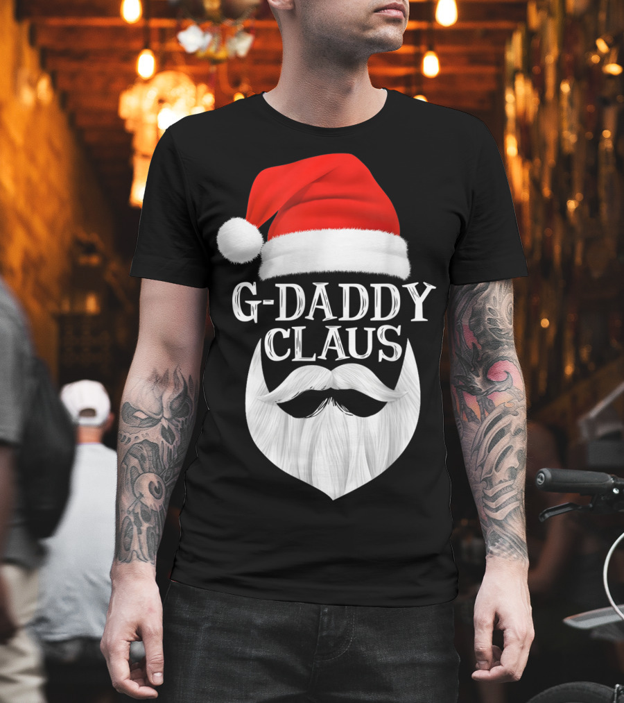 G-Daddy Claus Christmas Beard Santa Hat T-Shirt