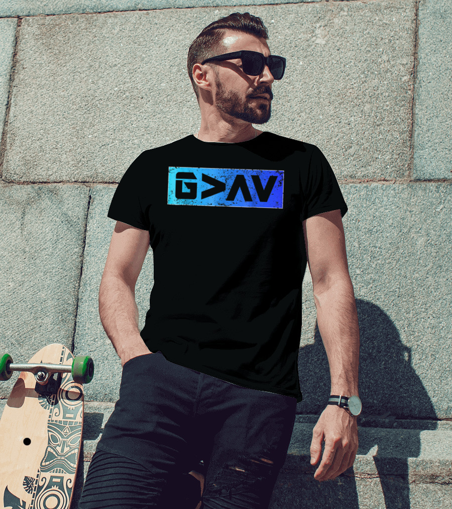 G>∧∨ Blue Gradient Spiritual T-Shirt