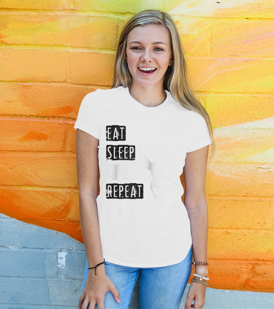 Gymnastics Eat Sleep Flip Repeat Gymnast T-Shirt