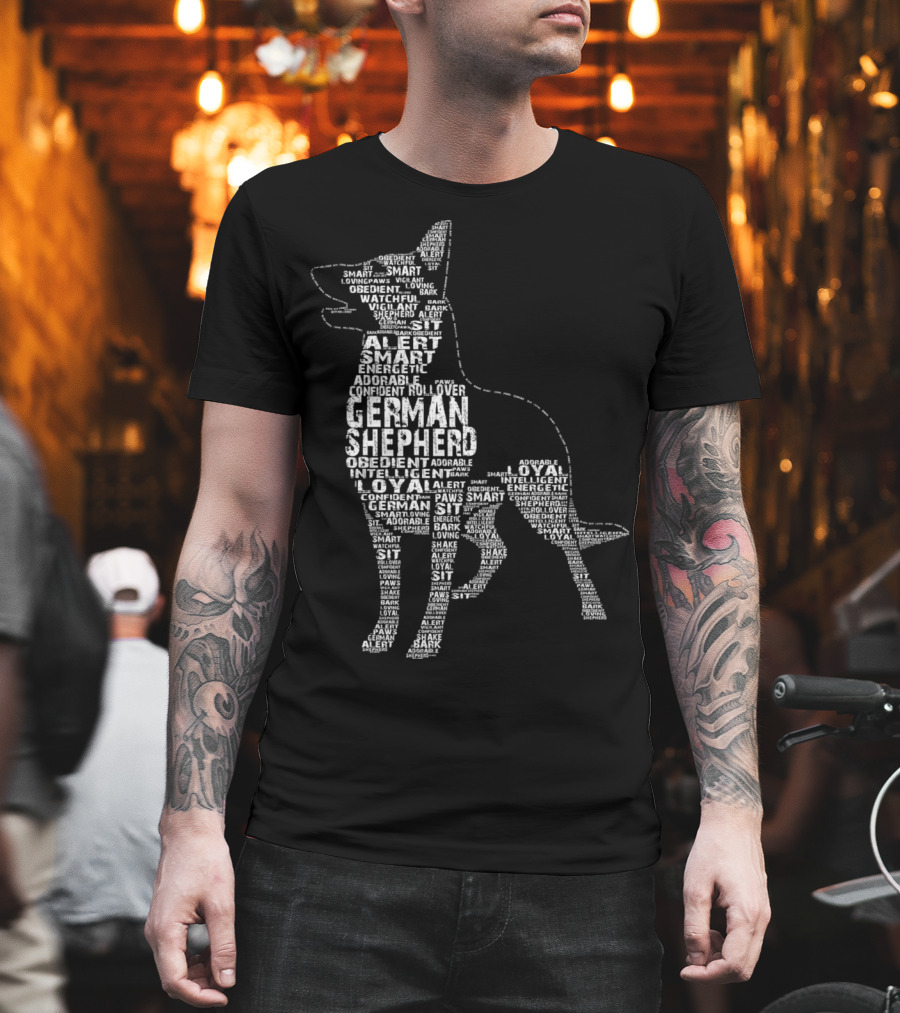I Love My German Shepherd Dog Mom Alert Smart Loyal Obedient Energetic Confident T-Shirt