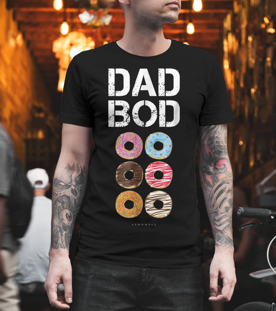 Dad Bod Donut Six Pack Daddy Gym Lumowell T-Shirt