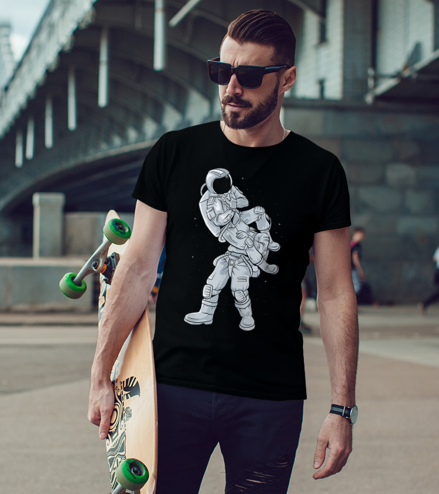Galaxy Astronaut Armbar BJJ Jiujitsu Technique T-Shirt