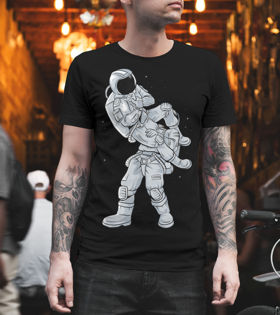 Galaxy Astronaut Armbar BJJ Jiujitsu Technique T-Shirt