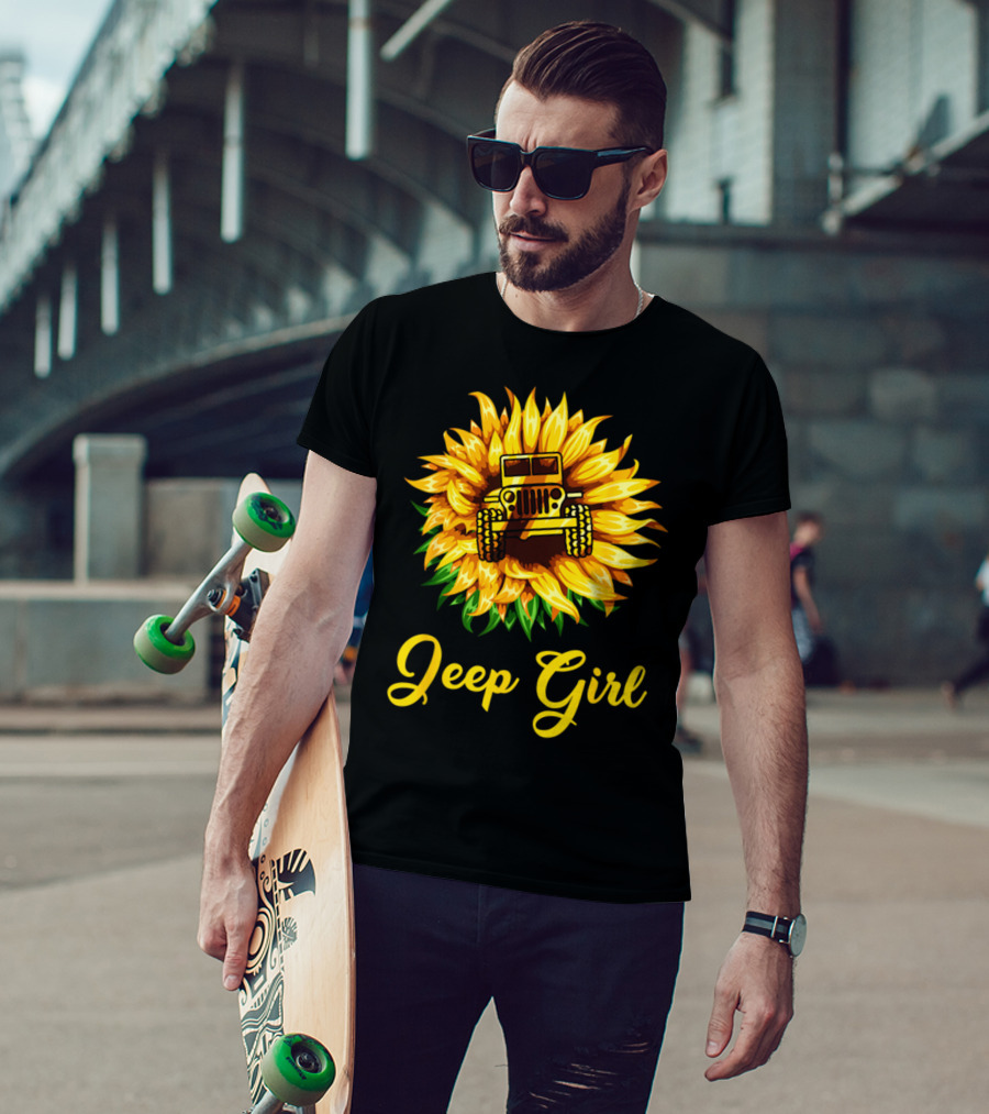 Jeep Girl Sunflower Adventure T-Shirt
