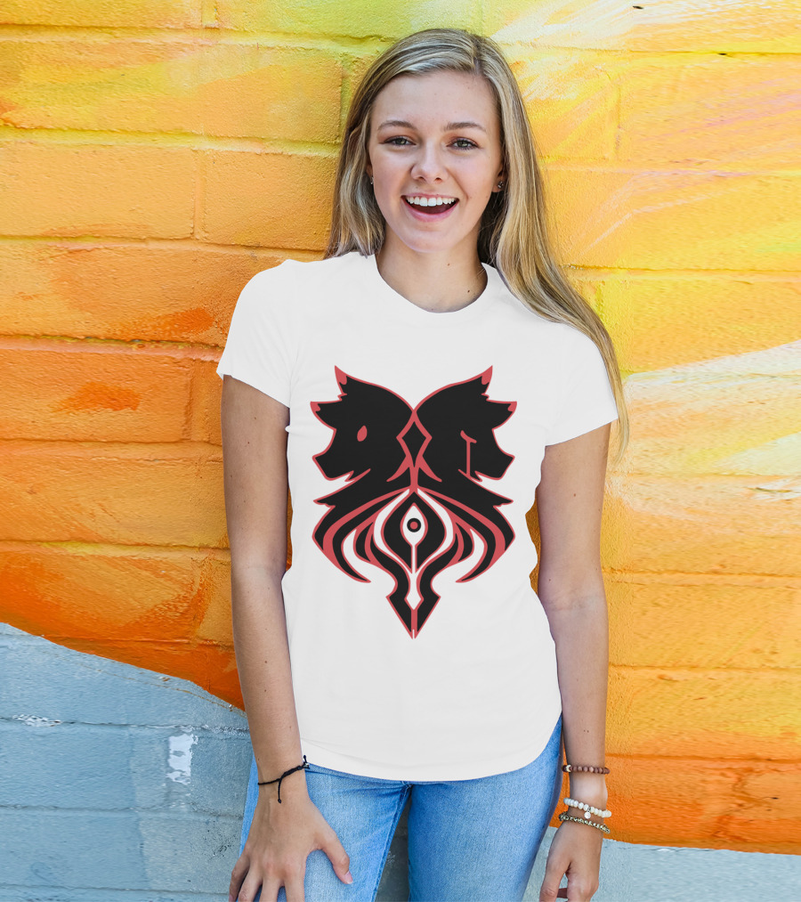 Aaron Lycan Twin Wolf Emblem T-Shirt