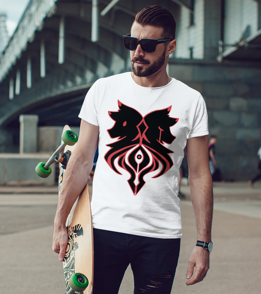 Aaron Lycan Twin Wolf Emblem T-Shirt