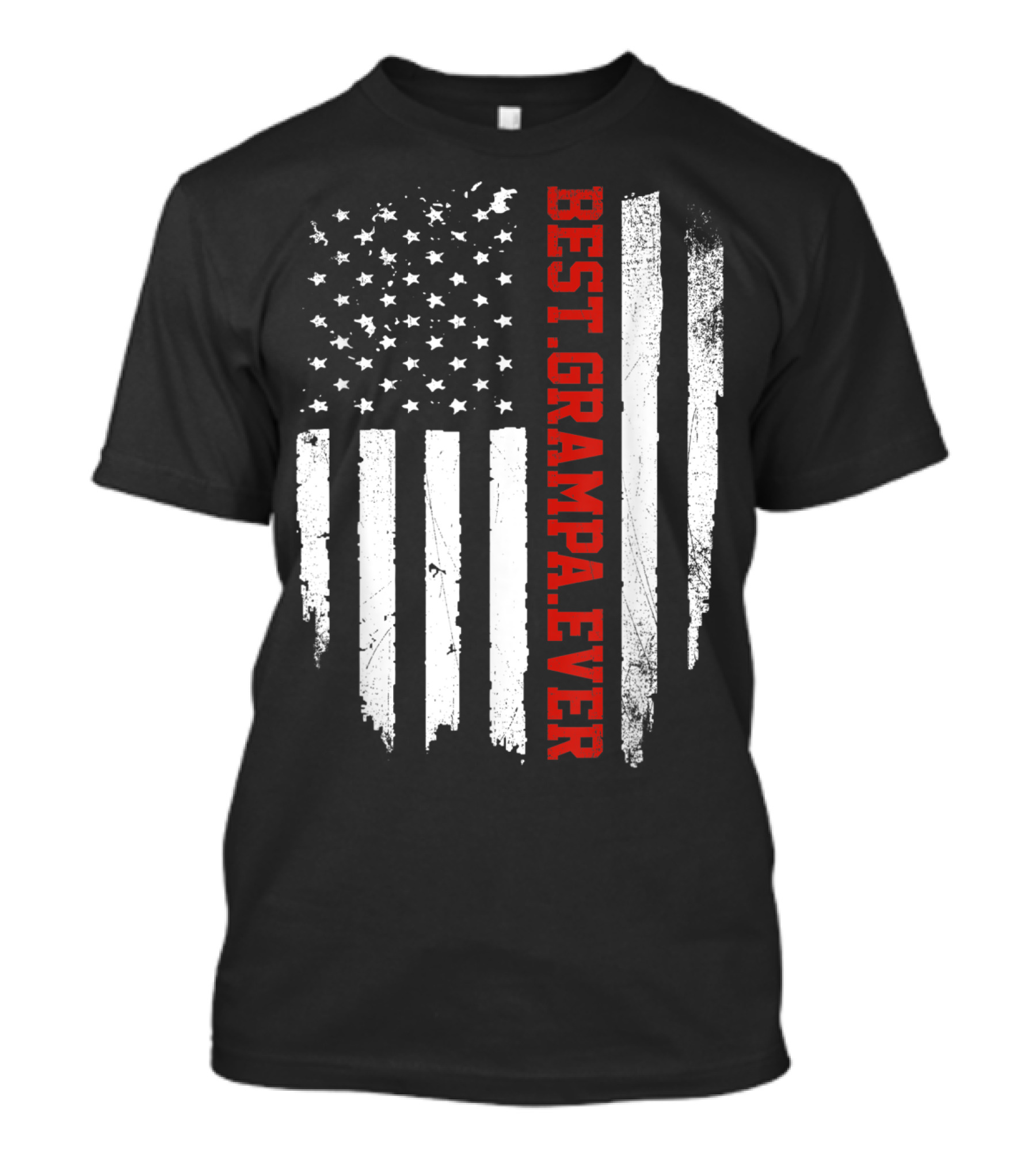 Best Grampa Ever Vintage USA Flag American T-Shirt