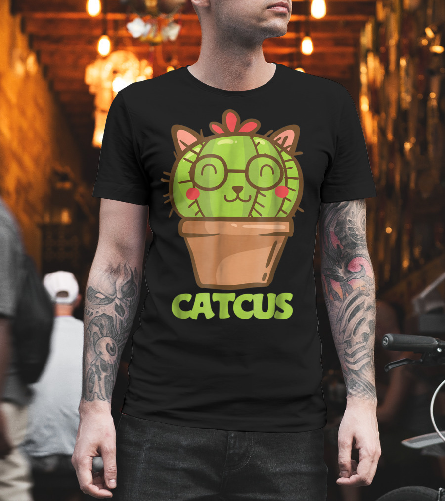 Catcus Cat Cactus Cat Humor Funny Cat Love T-Shirt