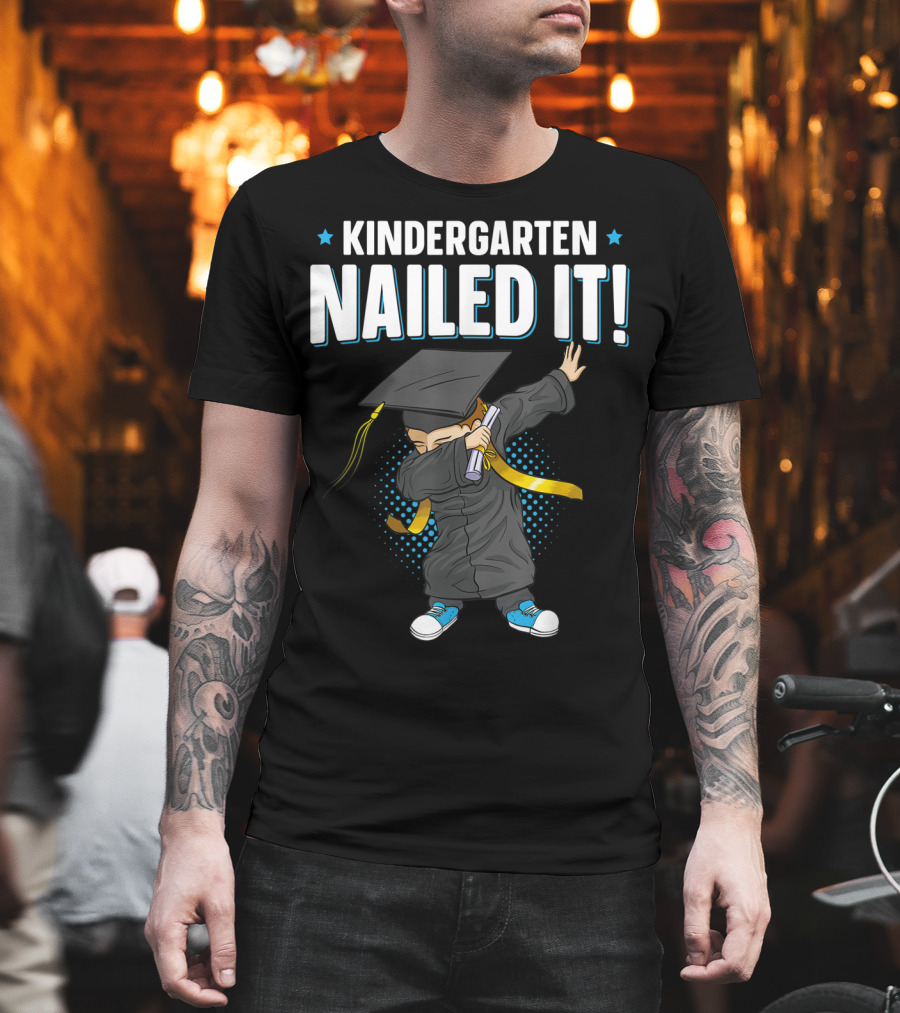 Kindergarten Nailed It Dabbing Graduation Boy T-Shirt