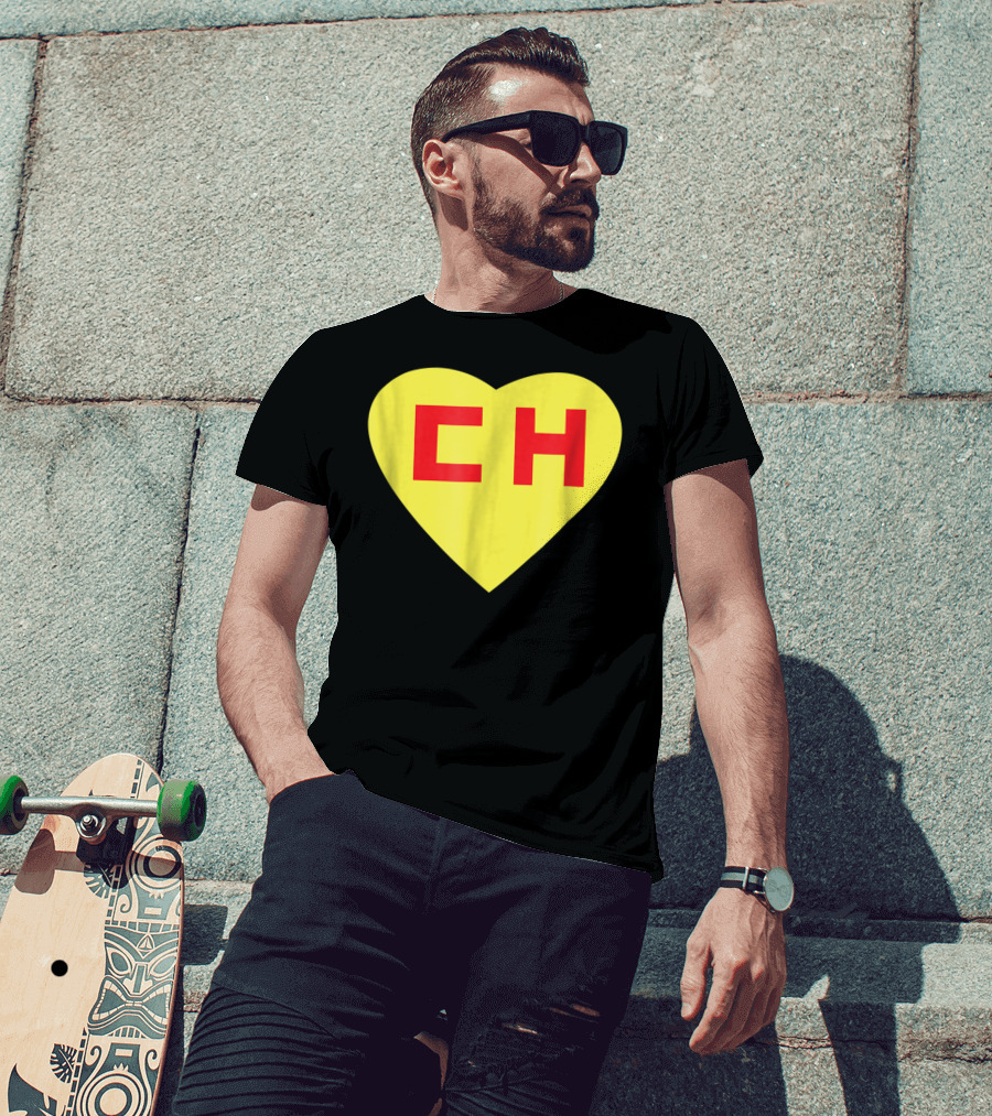 CH Heart El Chapulin Mexican Super Hero Colorado T-Shirt
