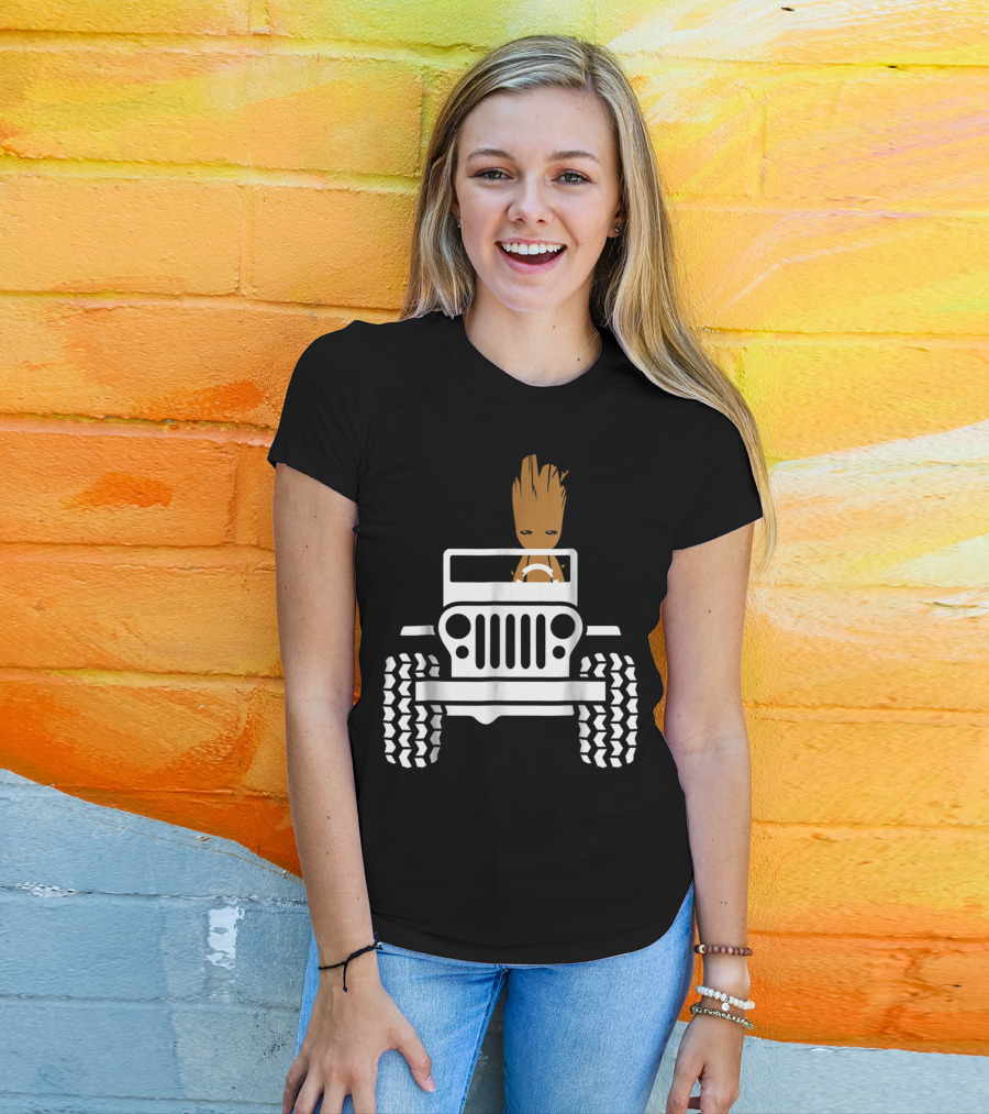 Baby Drive Jeeps Groot Funny Distress T-Shirt