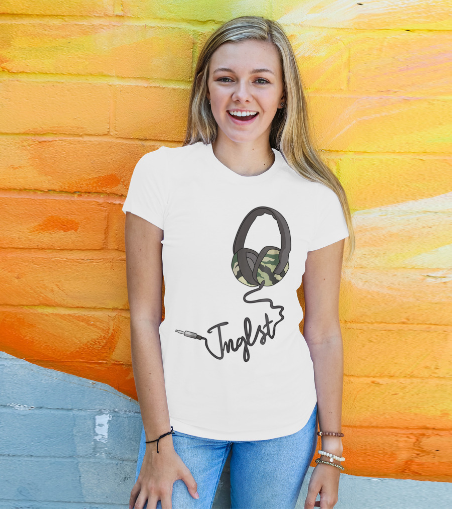 Jungle Music Junglist Drum And Bass Headphones Camo T-Shirt