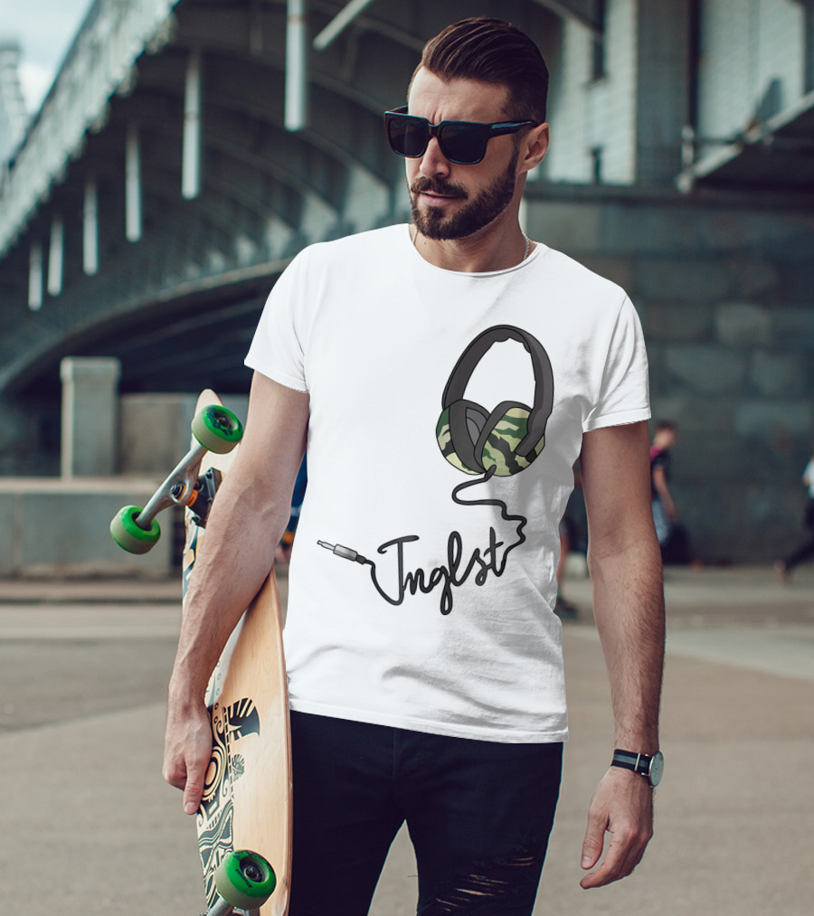 Jungle Music Junglist Drum And Bass Headphones Camo T-Shirt