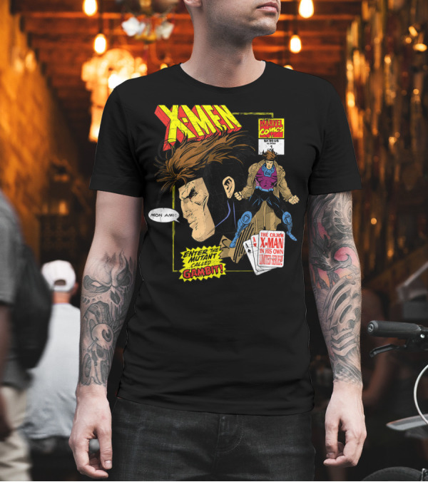 Marvel X-Men Comics Enter the Mutant Gambit Cajun Remy LeBeau Mon Ami T-Shirt Marvel X-Men Comics Enter the Mutant Gambit Cajun Remy LeBeau Mon Ami T-Shirt