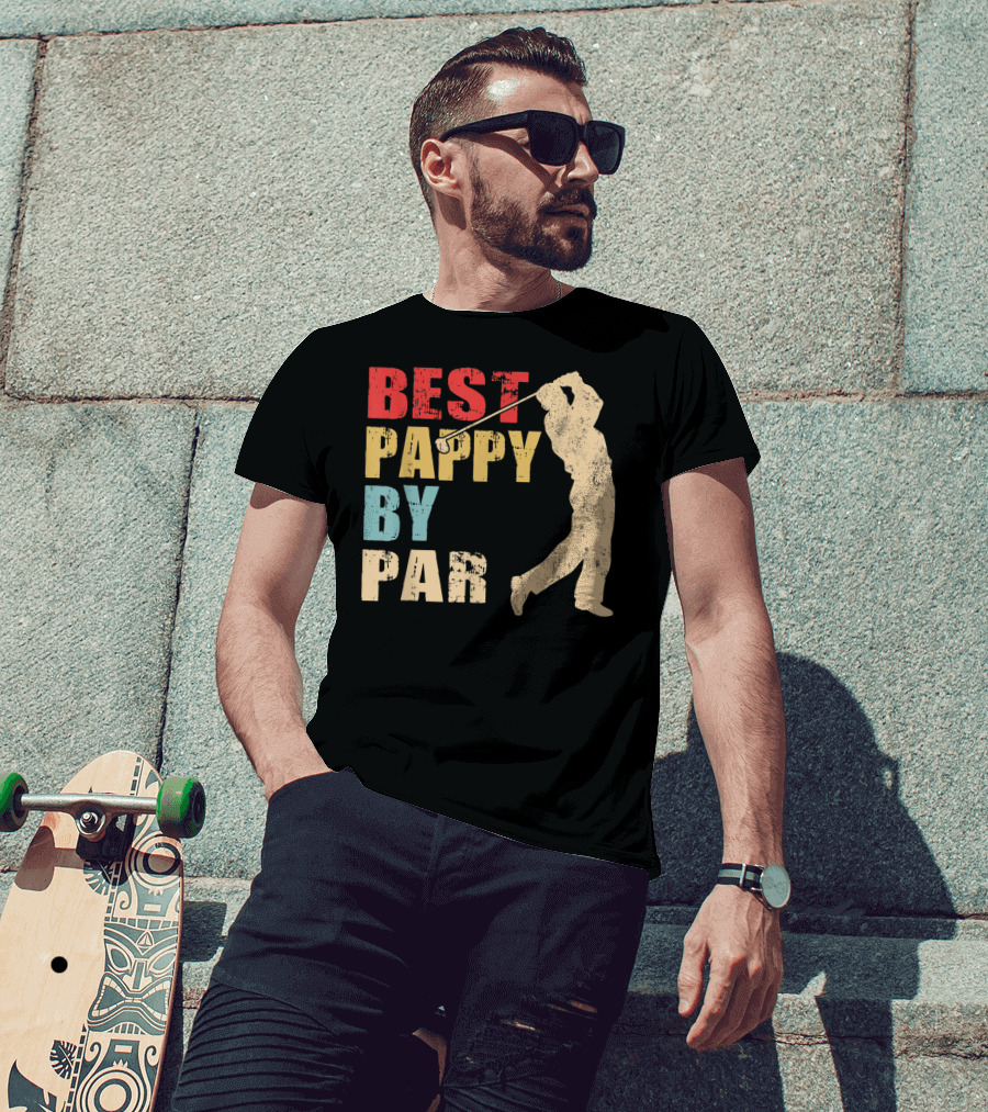 Best Pappy By Par Mens Father's Day Funny Golf Player T-Shirt