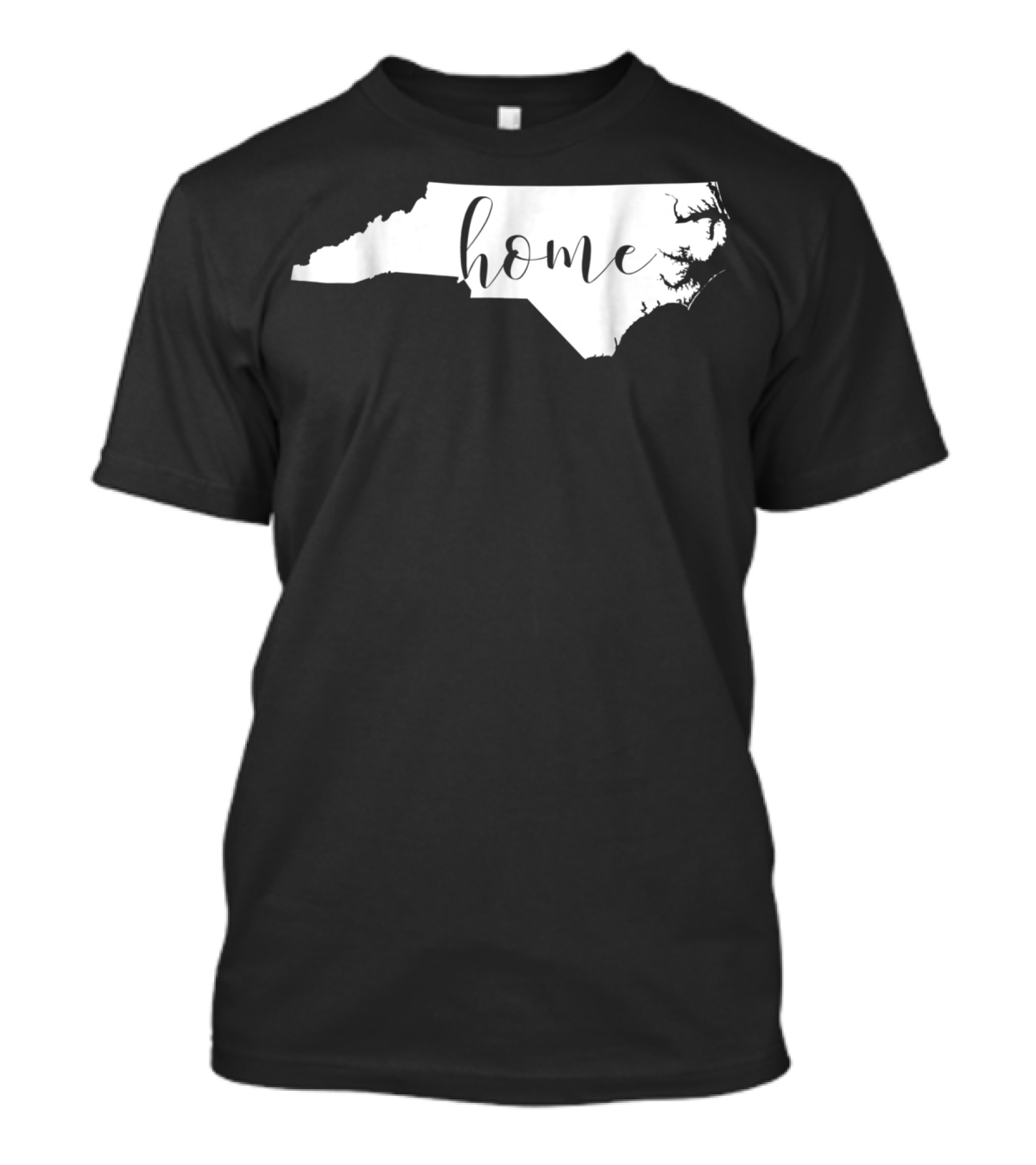 NC HOME North Carolina State Silhouette Home Script Womens Blouse Souther T-Shirt