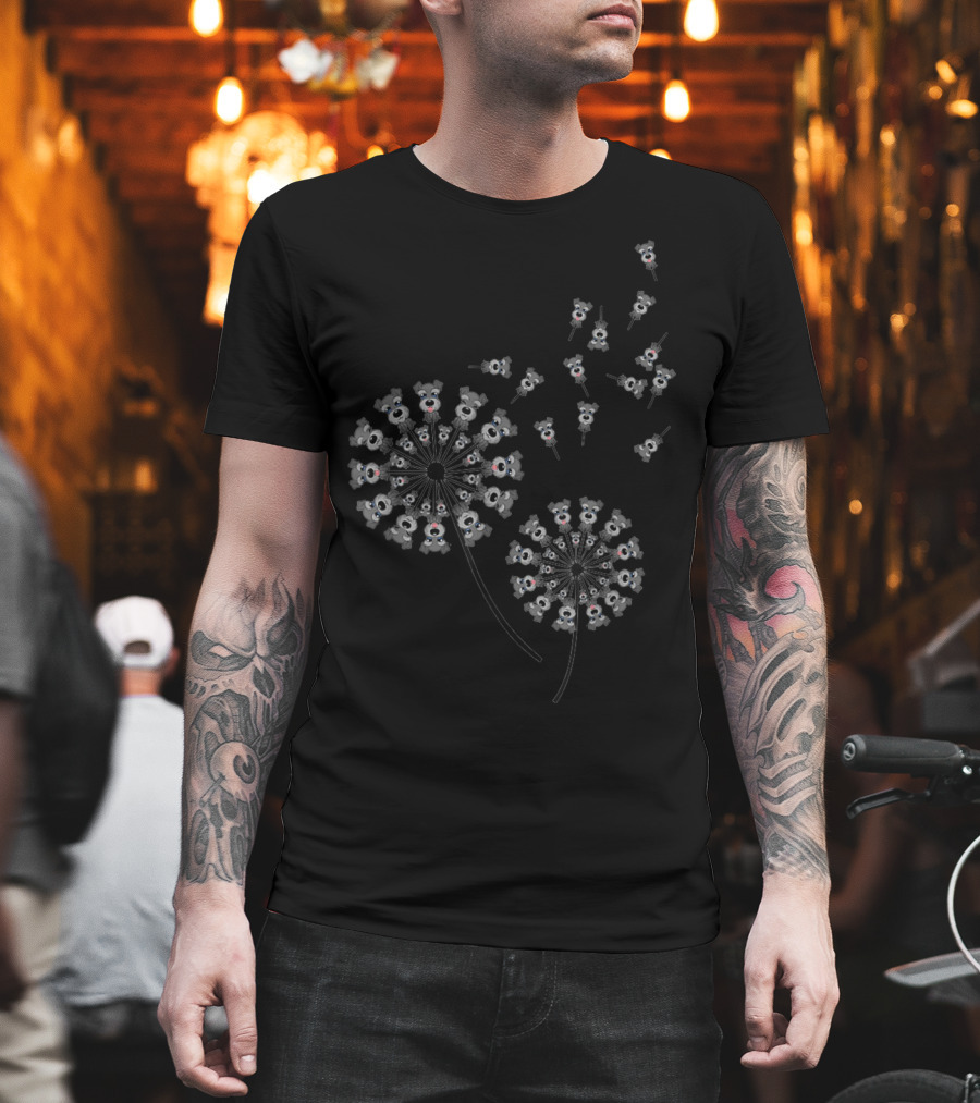 Schnauzer Dandelion Blossom Schnauzer Dog T-Shirt