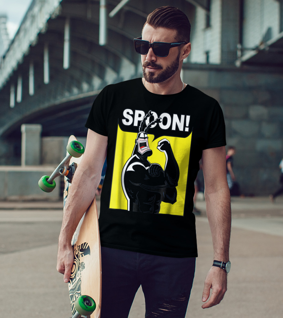 SPOON Tick Character Shouting Classic Comic T-Shirt