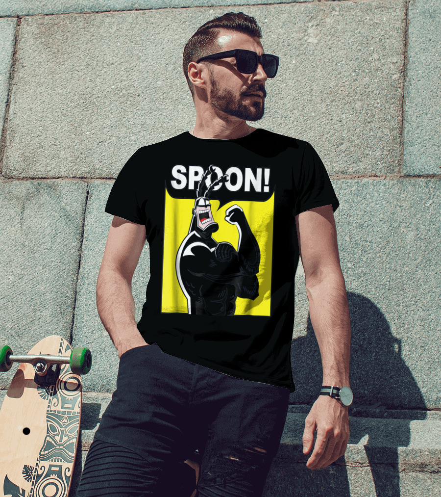 SPOON Tick Character Shouting Classic Comic T-Shirt