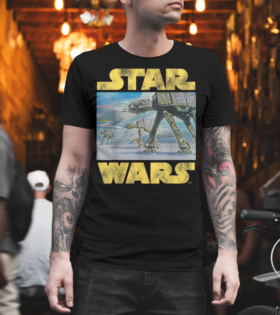 Star Wars Vintage Imperial AT-AT Battle of Hoth Scene T-Shirt