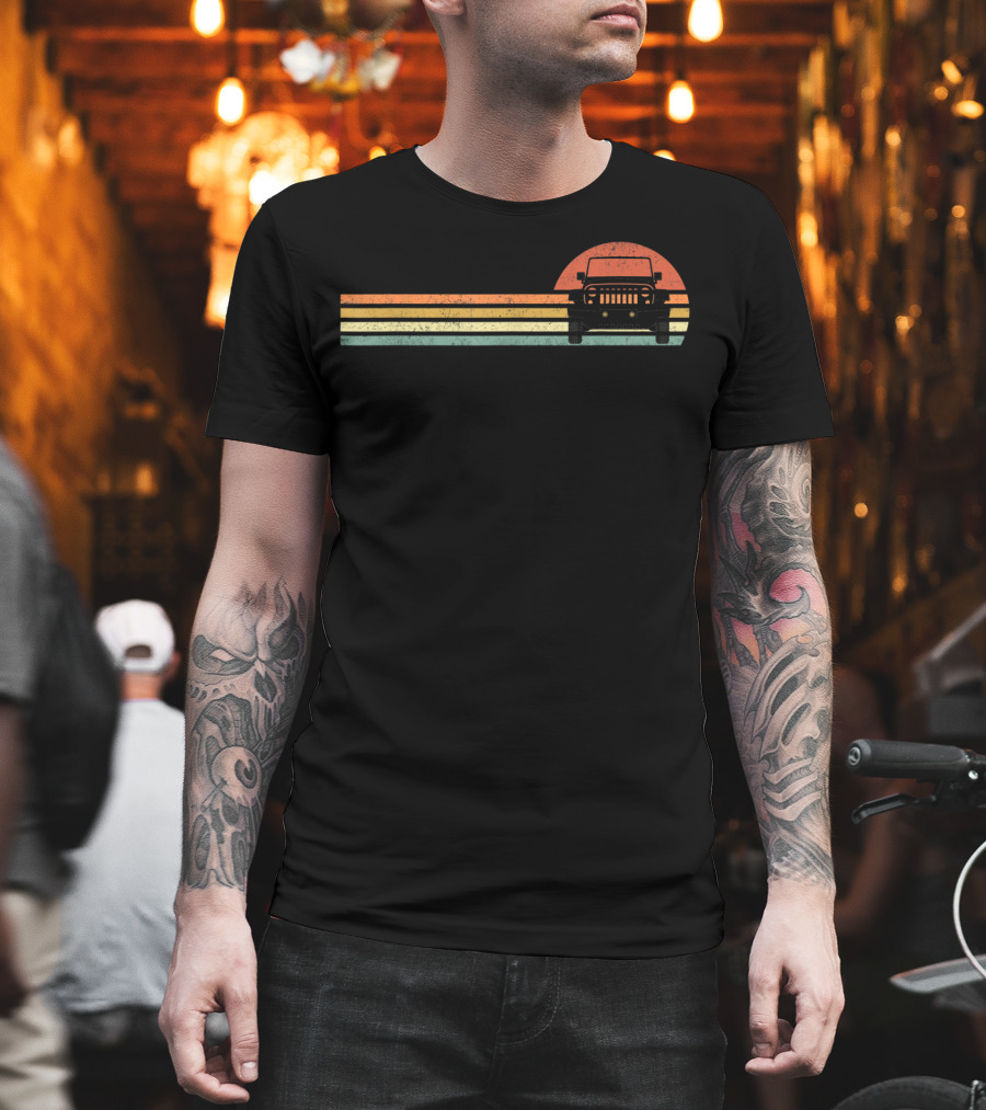 Retro Sunset Jeep T-Shirt