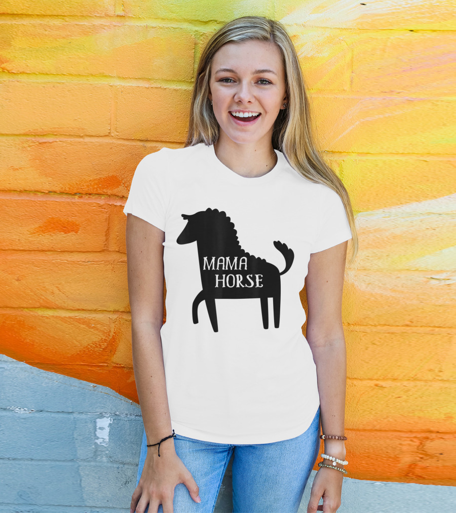 Mama Horse Funny Mother's Day Mom Farm T-Shirt