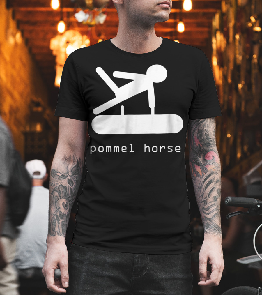 Gipsys Men Gymnastics Pommel Horse Event Stick Figure T-Shirt