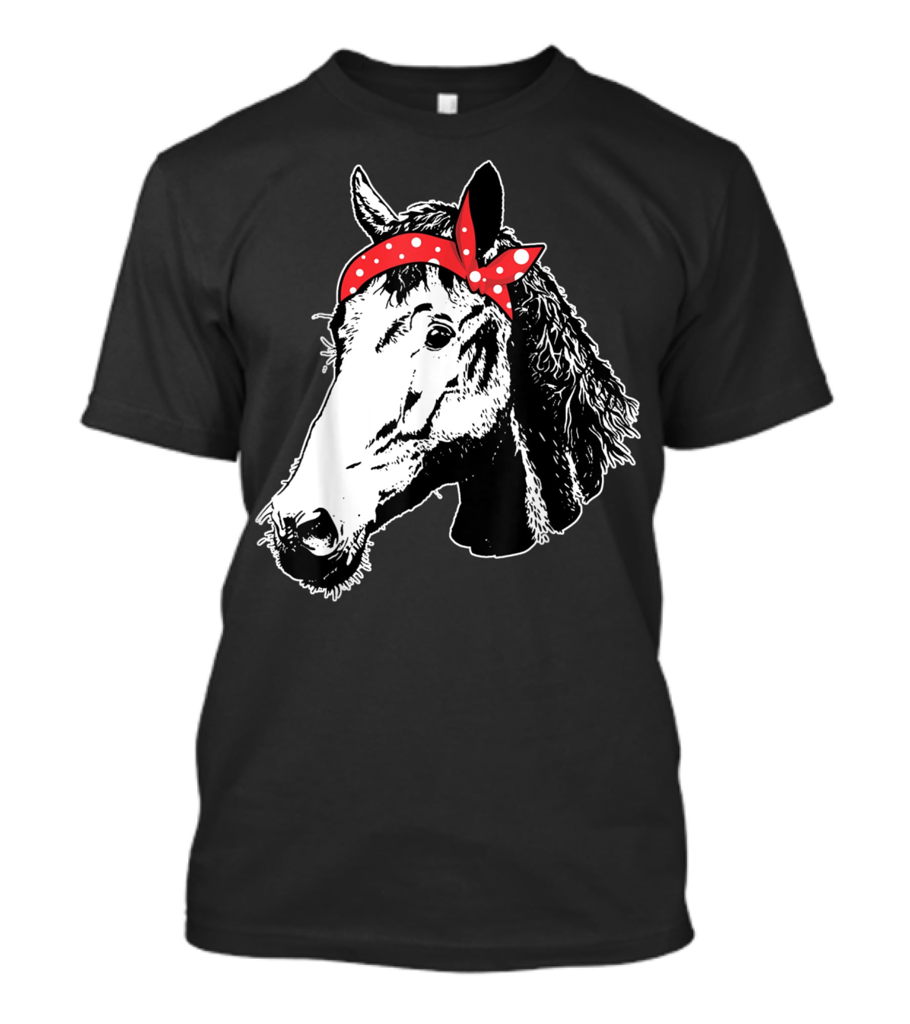 Funny Horse Red Bandana I Love Horse T-Shirt
