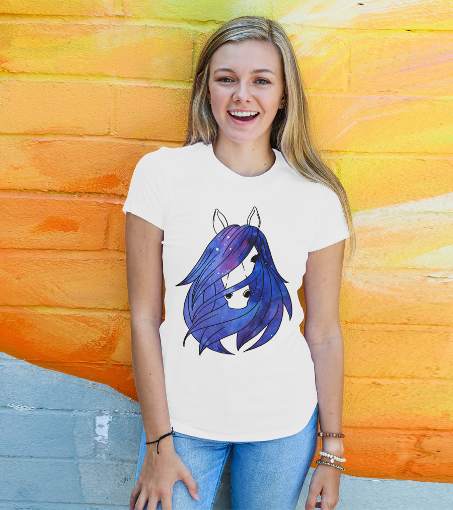 Galaxy Horse Mystical Equestrian For Girls With Starry Mane T-Shirt