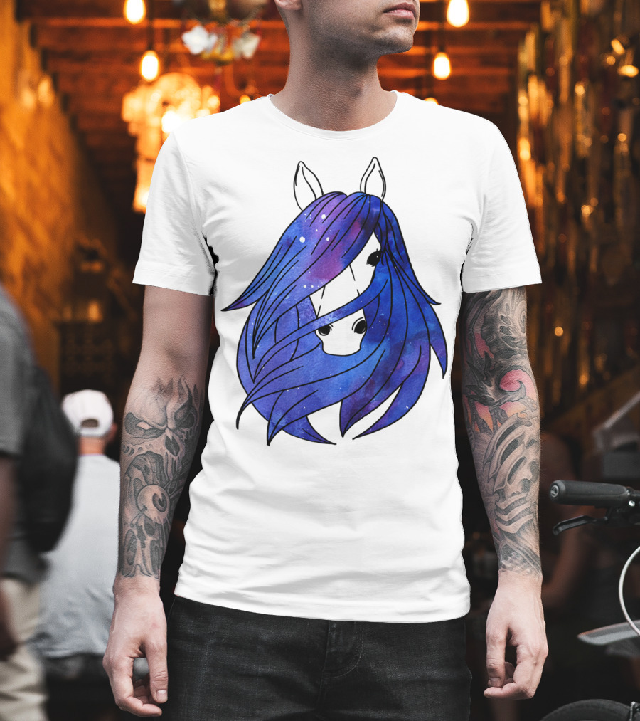 Galaxy Horse Mystical Equestrian For Girls With Starry Mane T-Shirt