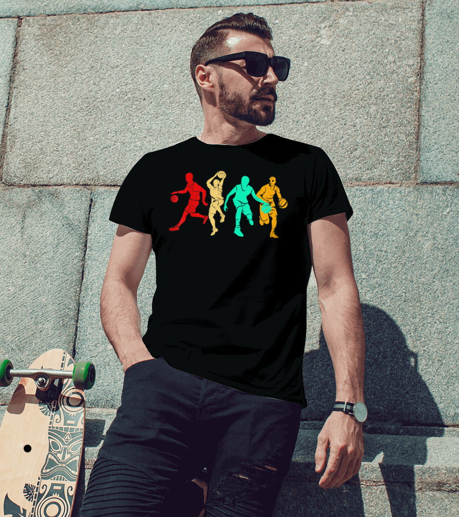 Classic Vintage Style Basketball Player T-Shirt