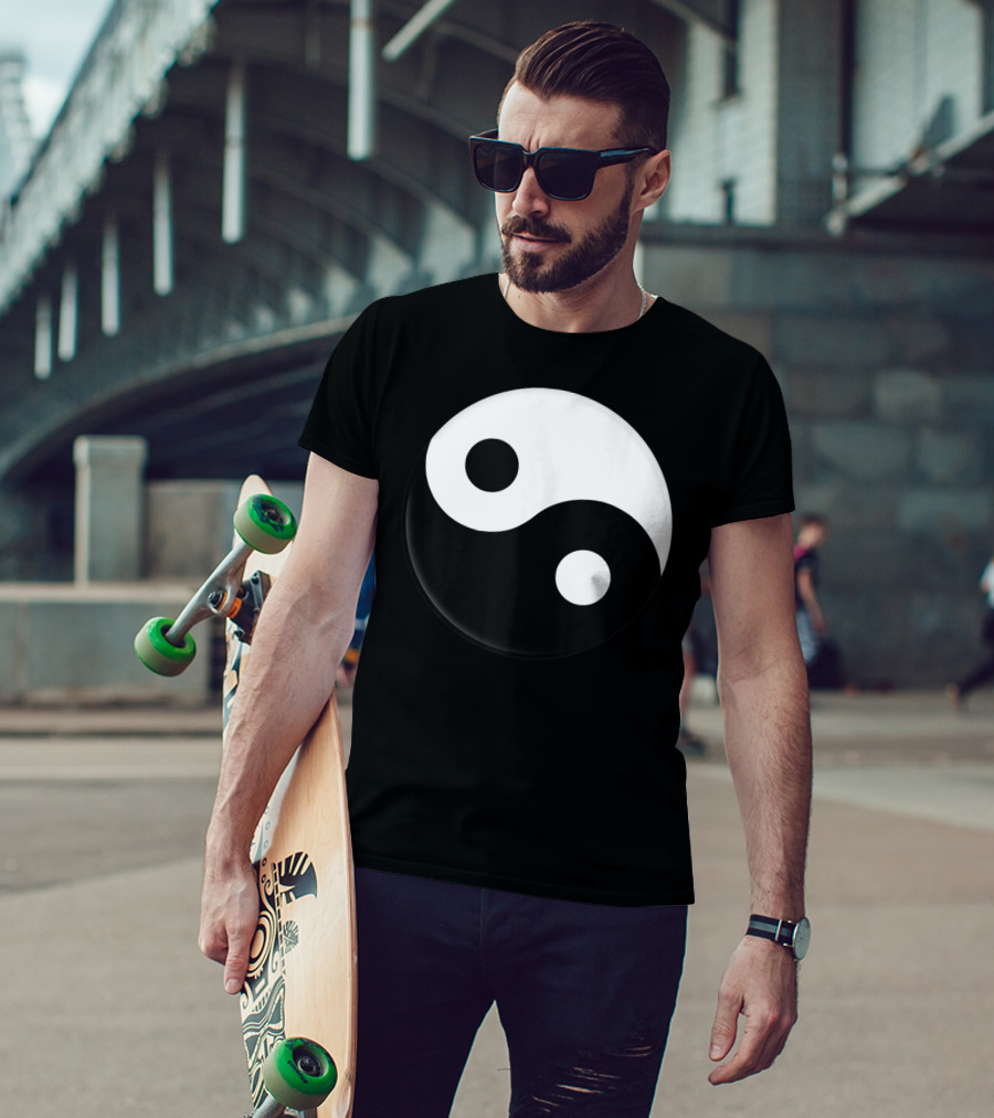 Classic Yin Yang Symbol Black White Yoga Harmony F1 T-Shirt