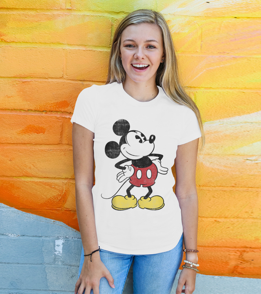Mickey Mouse Vintage Style Disney Classic Character T-Shirt