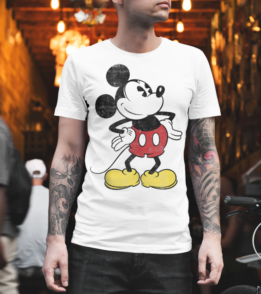 Mickey Mouse Vintage Style Disney Classic Character T-Shirt