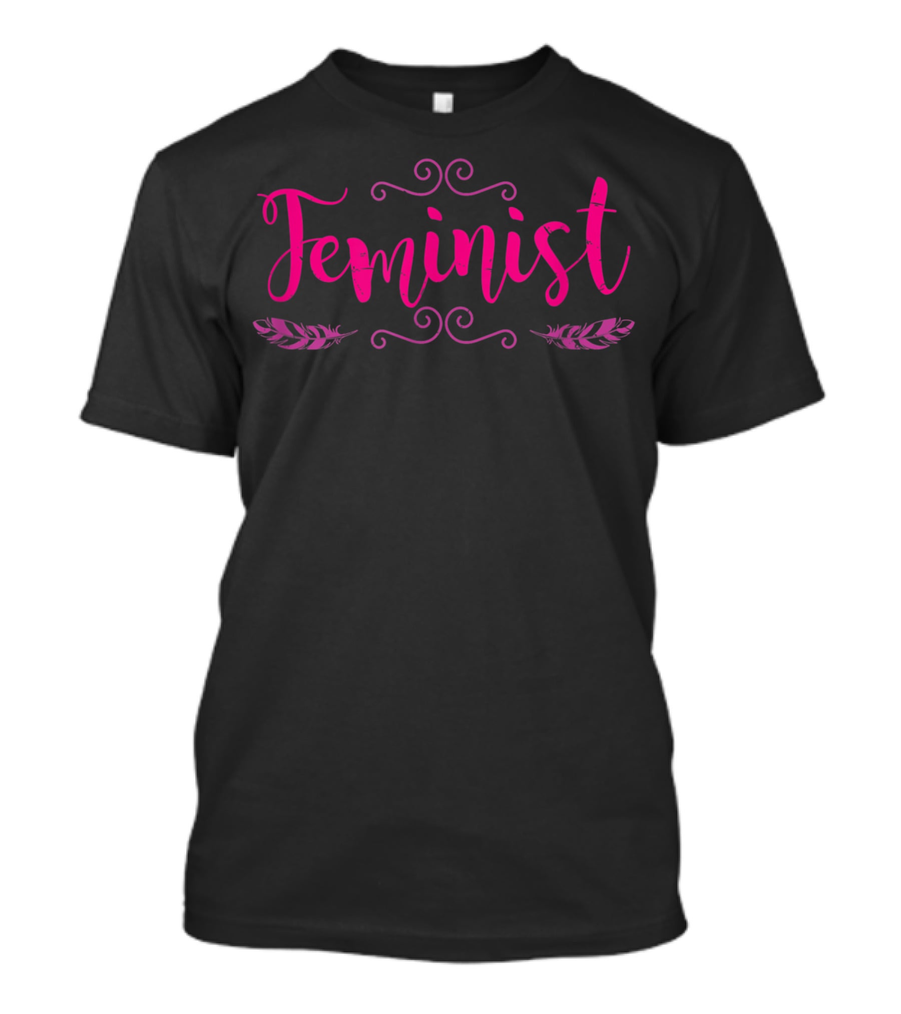 Feminist Classic Feminism Pink Flourish T-Shirt
