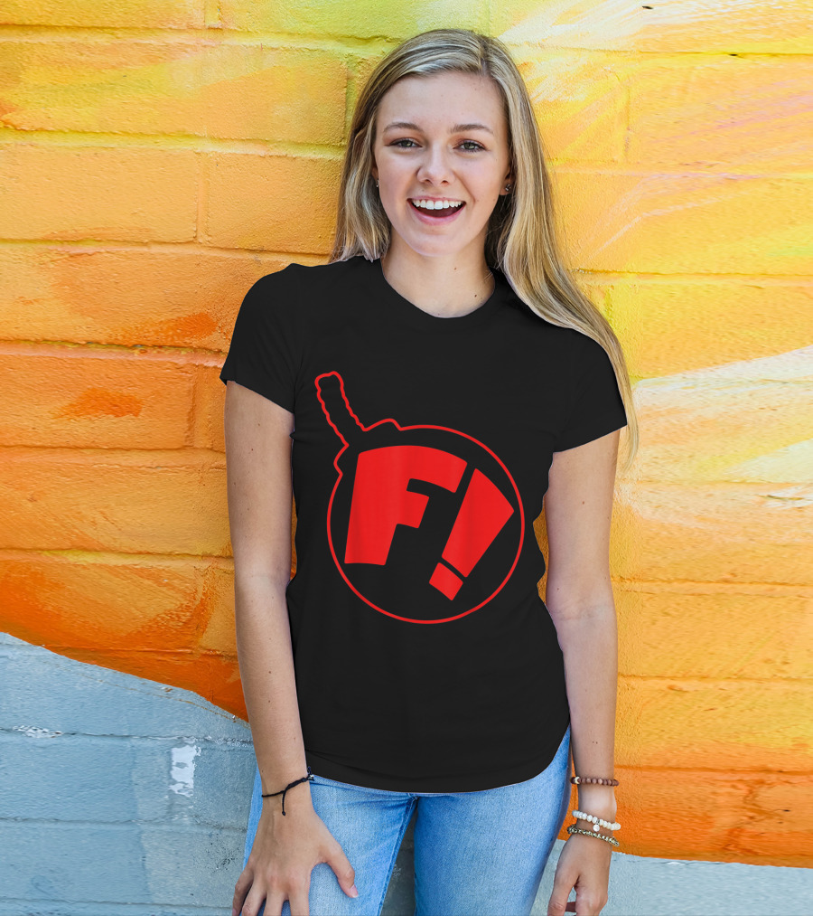 Ferretbomb Classic Red Reverse Logo Bomb Icon F T-Shirt