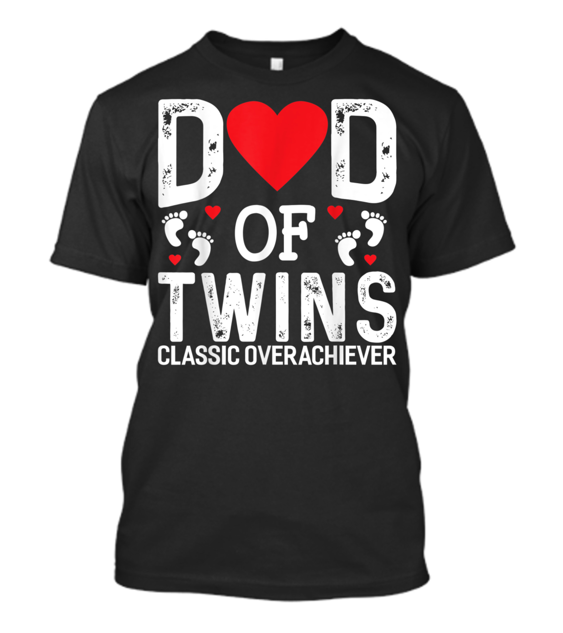 Dad Heart Of Twins Classic Overachiever Twins T-Shirt