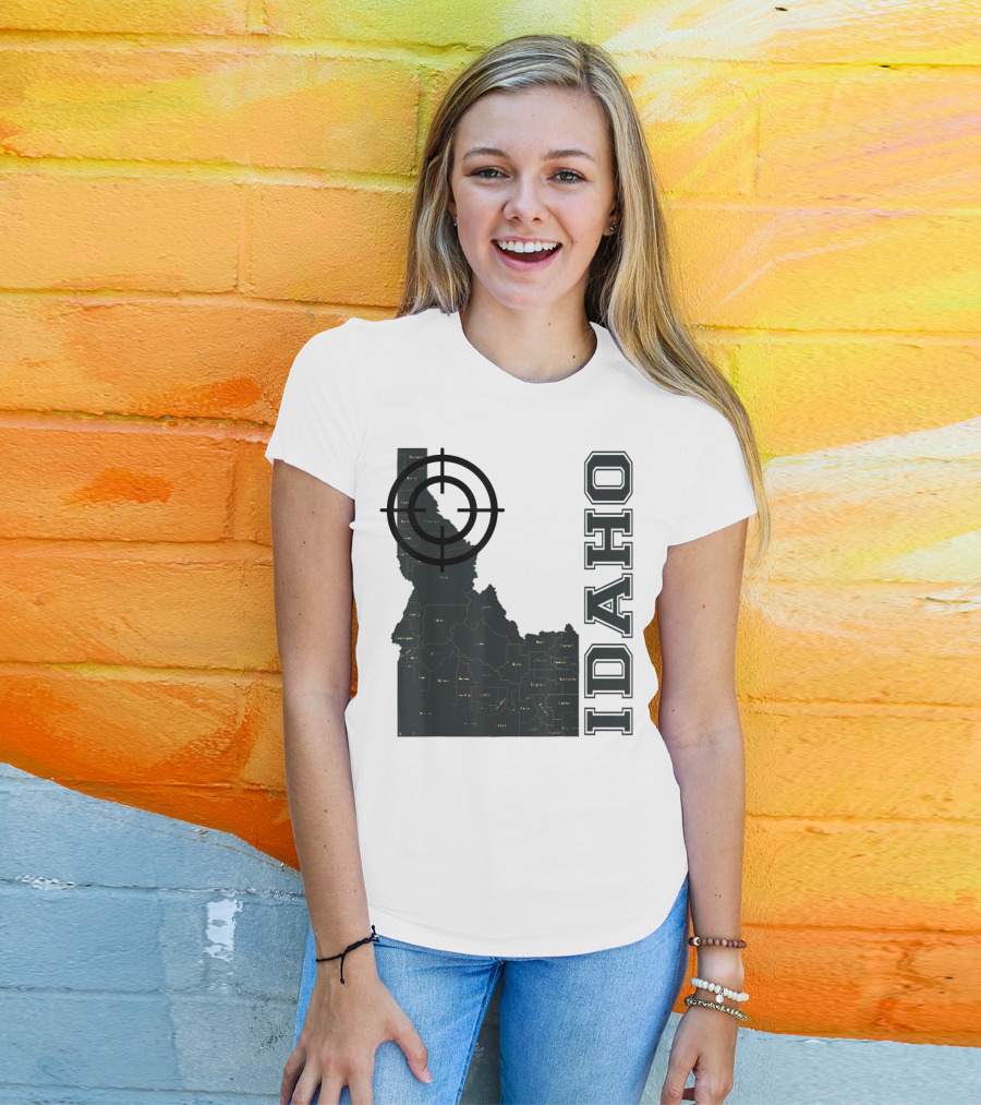 Idaho Maps Target Overlay Classic Vintage Fun T-Shirt