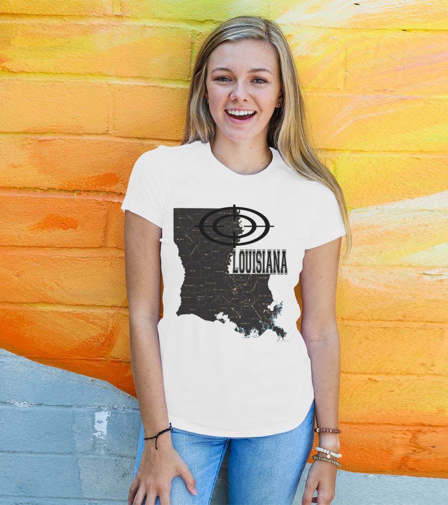 Louisiana Map Overlay Urban Classic T-Shirt