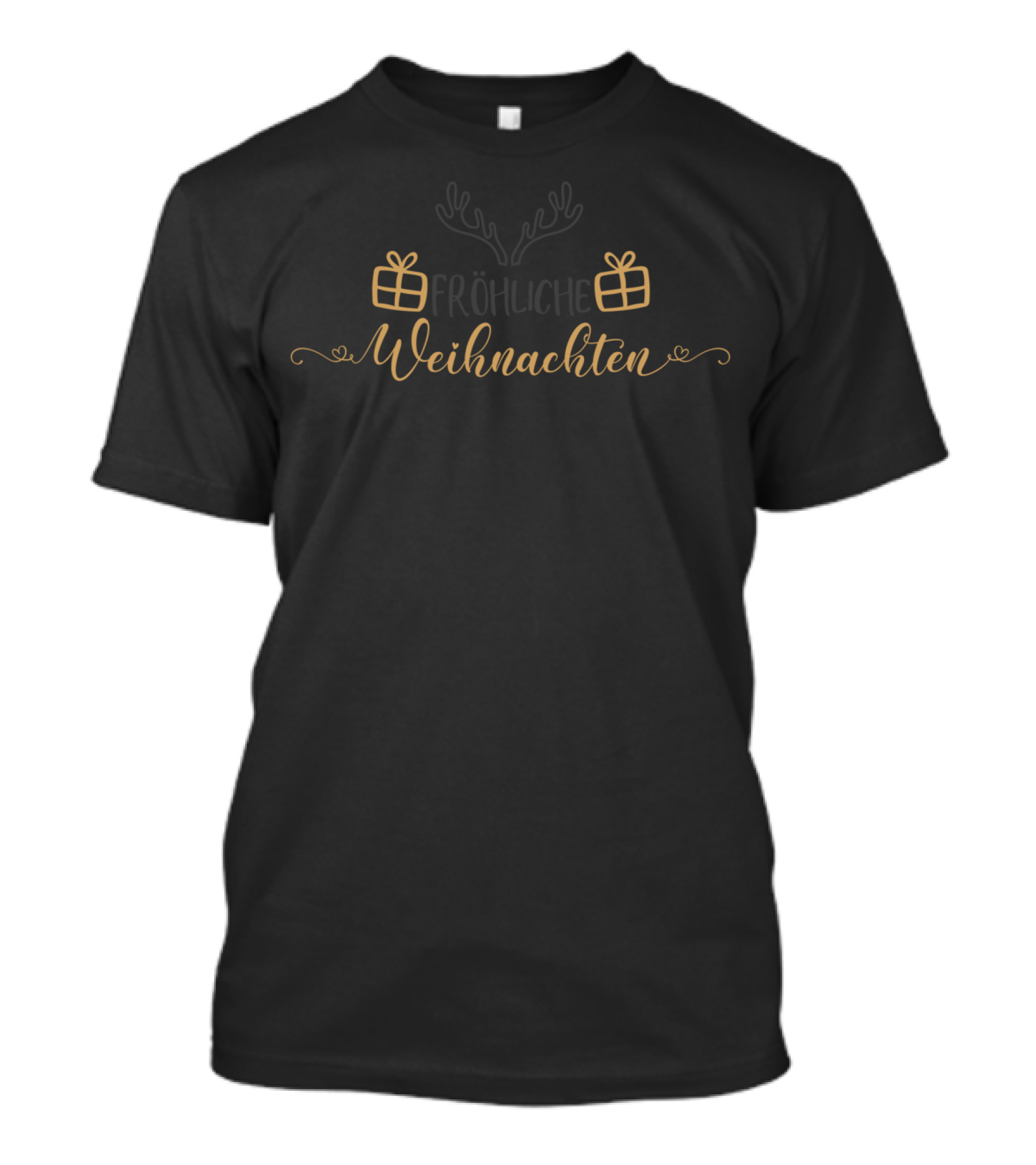 Fröhliche Weihnachten Classic German Christmas Reindeer Antlers Gifts T-Shirt