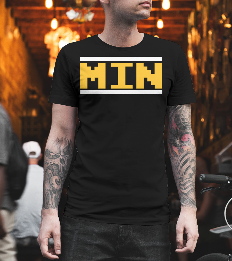 Minnesota Football Min Classic Video Game Font T-Shirt