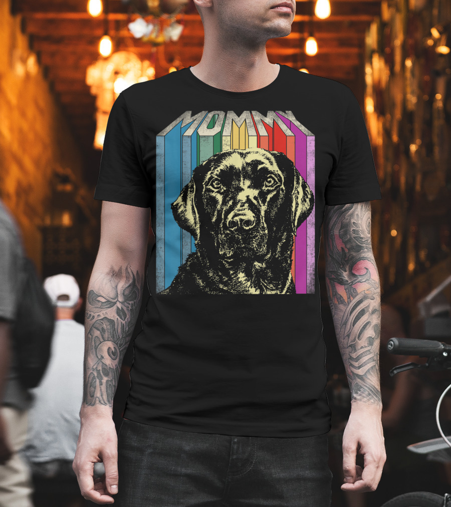 Mommy Labrador Colorful Retro T-Shirt
