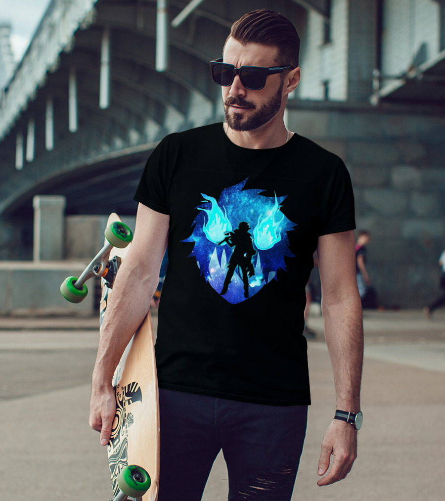 Blue Flames Ao No Anime Exorcist T-Shirt