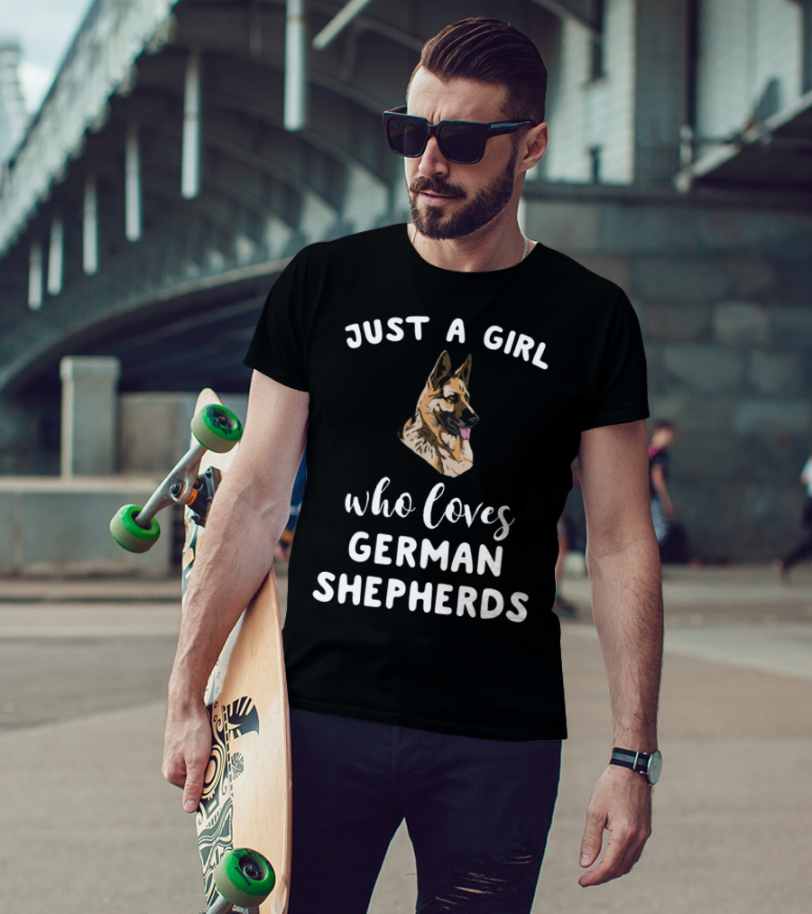 Just A Girl Who Loves German Shepherds T-Shirt
