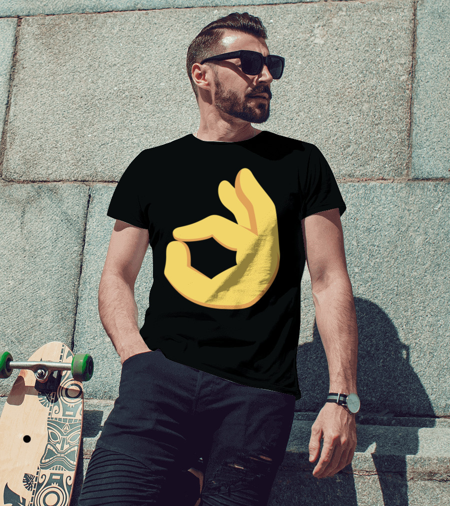 Emoji Ok Hand Sign Okay Yes Dank T-Shirt