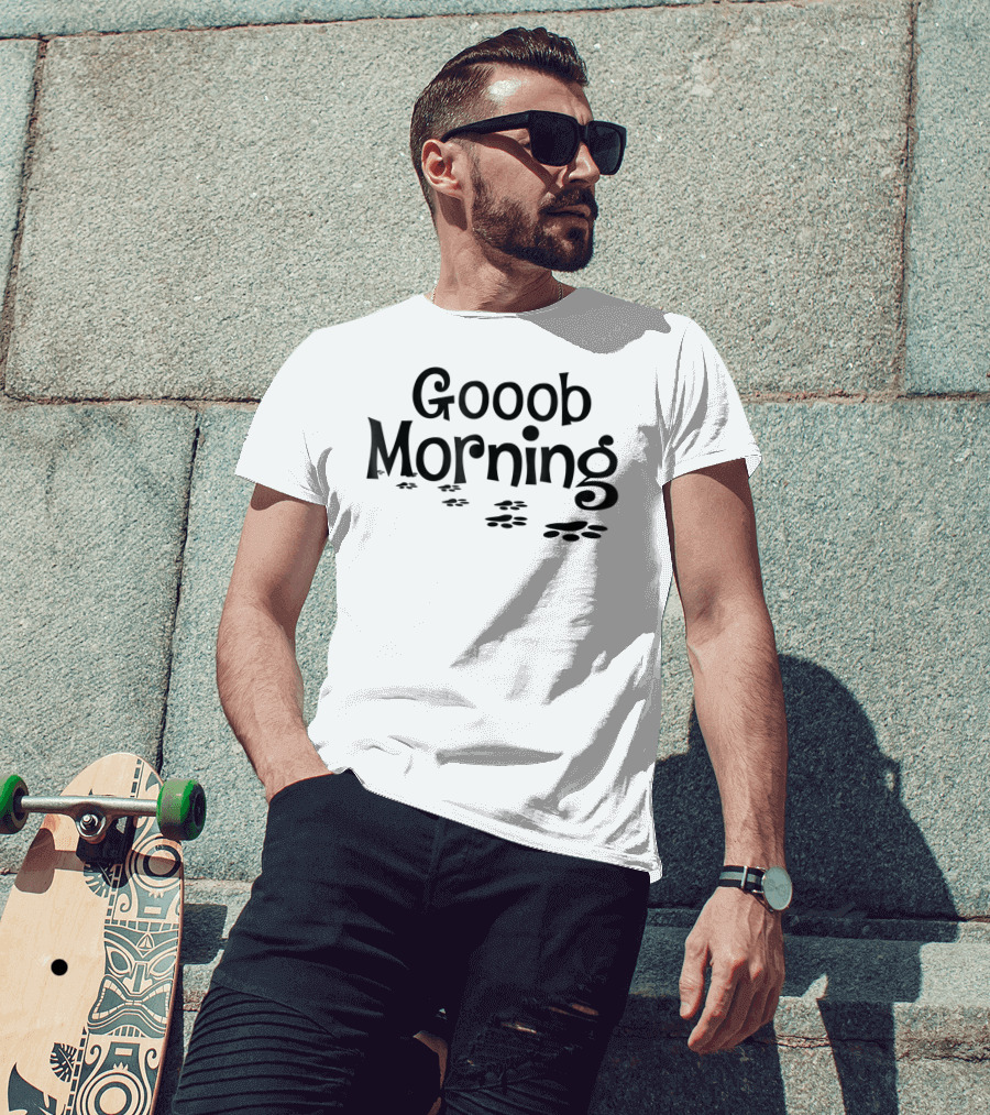 Gooob Morning Paw Prints T-Shirt