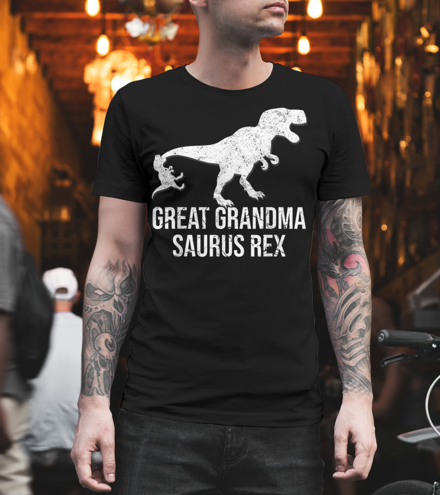 Great Grandma Saurus Rex Funny Grandma T-Rex Dinosaur T-Shirt